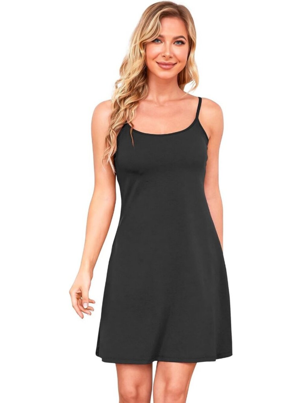 Summer Slip Dress with Built-in Bra | Cotton Nightgown & Beach Dress for Women